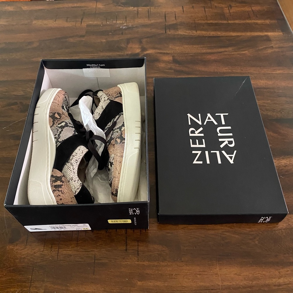 Naturalizer Black Snake Print Sneakers - Picture 9 of 9